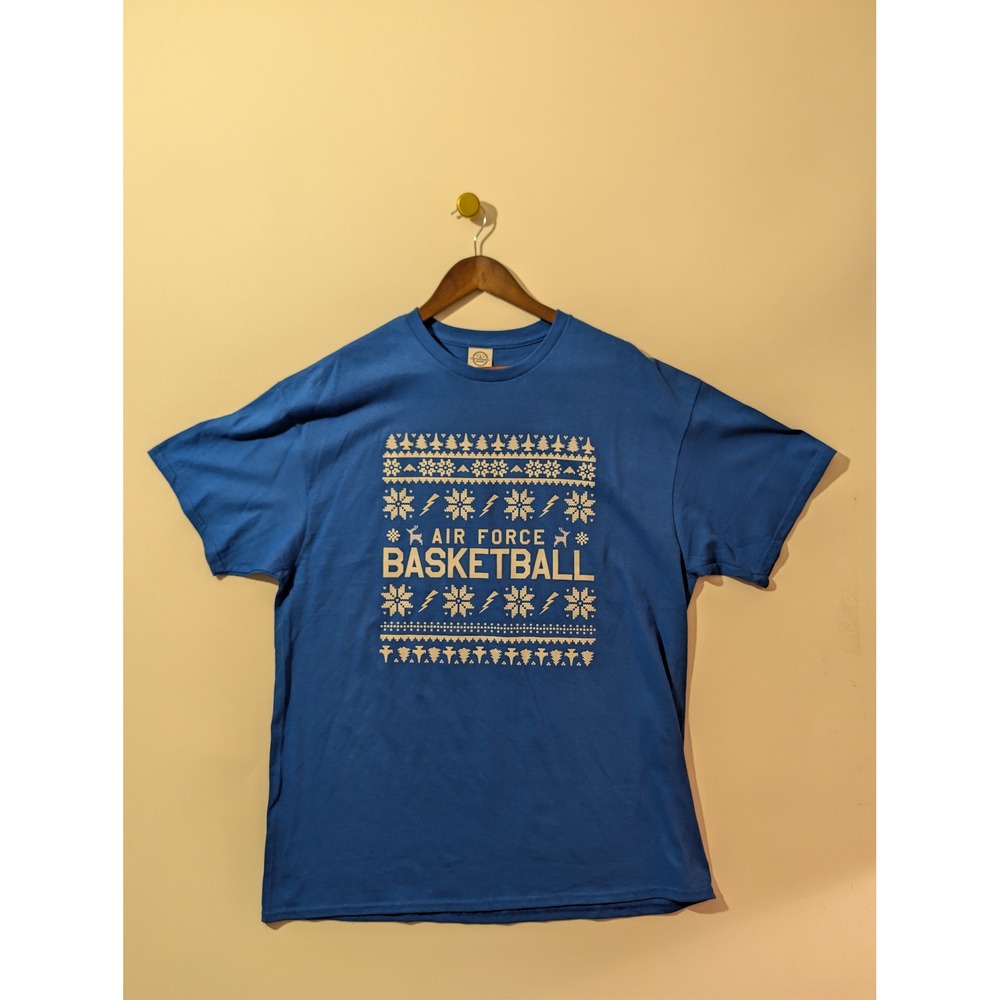 Delta Air Force Basketball T Shirt Mens XL Blue Excellent Military